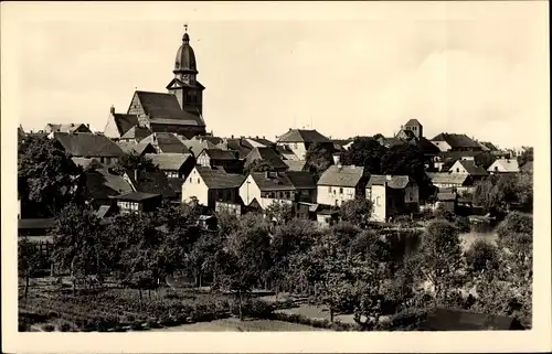 Ak Waren an der Müritz, Blick zur Stadt, Kirche