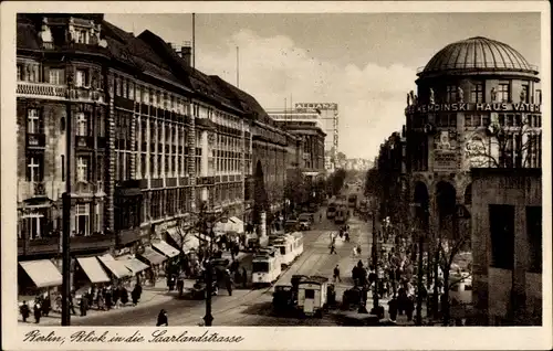 Ak Berlin Tiergarten, Potsdamer Platz, Kempinski Haus Vaterland, Saarlandstraße, Straßenbahnen