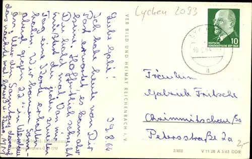 Ak Lychen in der Uckermark, Teilansicht