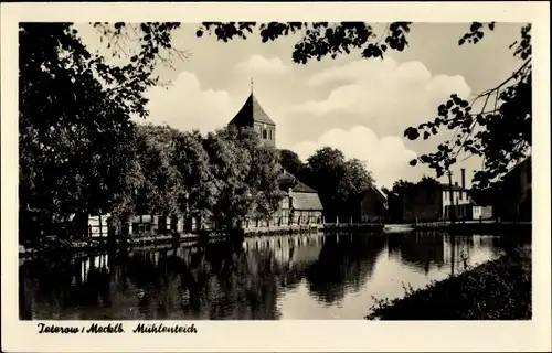 Ak Teterow in Mecklenburg, Mühlenteich