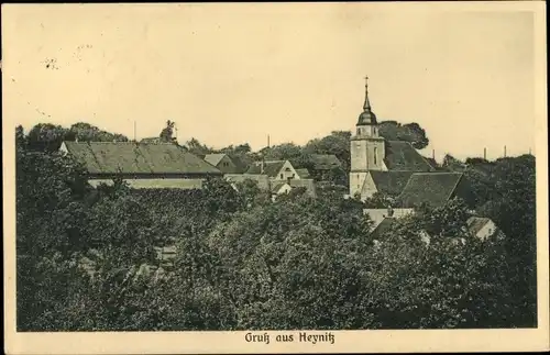 Ak Heynitz Nossen in Sachsen, Teilansicht, Kirche