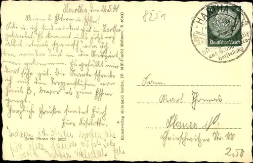 Ak Hartha in Sachsen, Markt, Rathaus