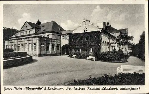 Ak Zitzschewig Radebeul, Genesungsheim Wettinshöhe, Lößnitzhöhe, Barkengasse 8