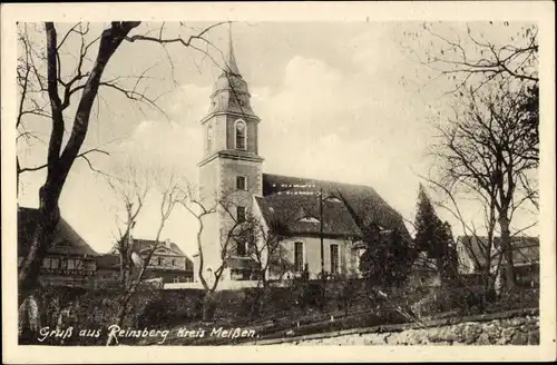 Ak Reinsberg im Kreis Mittelsachsen, Blick auf die Kirche