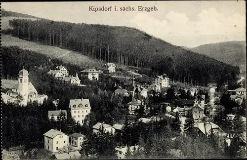 Ak Kipsdorf Altenberg im Erzgebirge, Blick auf den Ort mit Umgebung