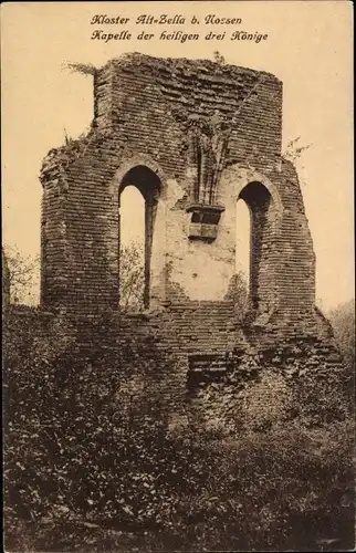 Ak Alt Zella Nossen in Sachsen, Kloster, Kapelle der heiligen 3 Könige, Ruine