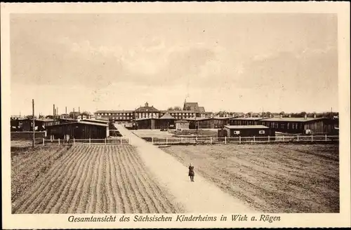 Ak Wiek auf Rügen, Sächsisches Kinderheim, Gesamtansicht