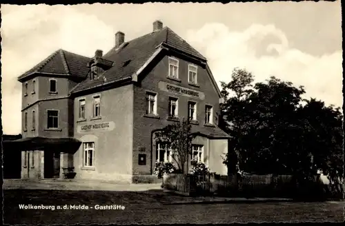 Ak Wolkenburg an der Mulde Limbach Oberfrohna Sachsen, Gaststätte