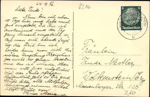 Ak Bad Kreischa, Hauptgebäude vom Sanatorium