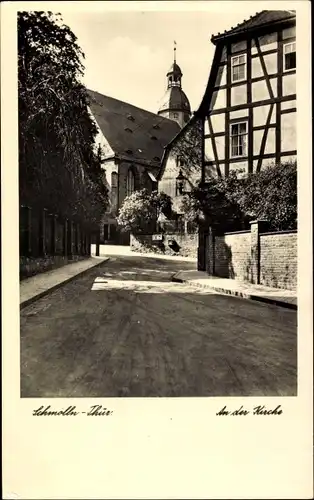 Ak Schmölln in Thüringen, An der Kirche