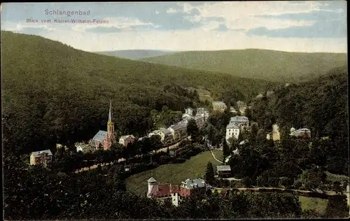 Ak Schlangenbad im Taunus Hessen, Blick vom Kaiser-Wilhelm-Felsen