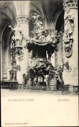 Ak Bruxelles Brüssel, La Chaire de St. Gudule