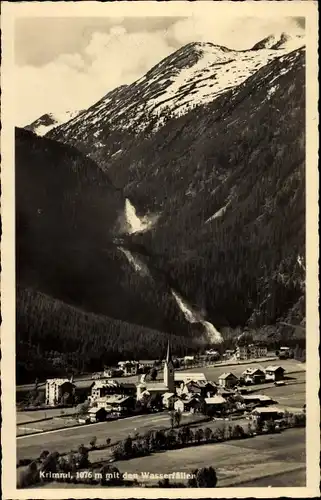 Ak Krimml in Salzburg, Teilansicht, Wasserfälle