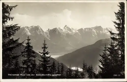 Ak Zell am See in Salzburg, Steinernes Meer, Blick von der Schmittenhöhe
