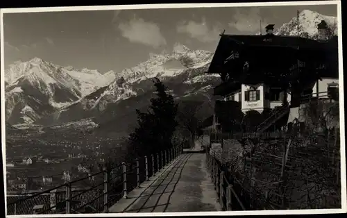 Ak Meran Merano Südtirol, Hotel, Berglandschaft