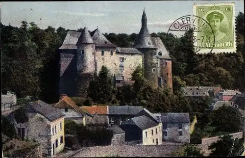 Ak Clervaux Clerf Luxembourg, Das alte Schloß