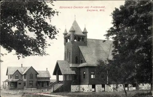 Ak Baldwin Wisconsin USA, Dutch Reform Church, Parsonage