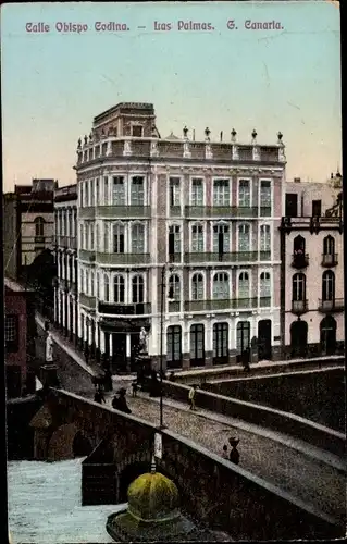 Ak Las Palmas de Gran Canaria Kanarische Inseln, Calle Obispo Codina