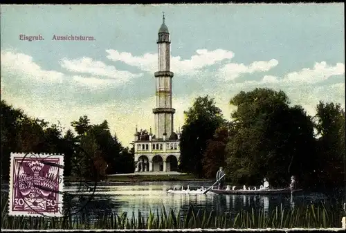 Ak Lednice Eisgrub Südmähren, Aussichtsturm