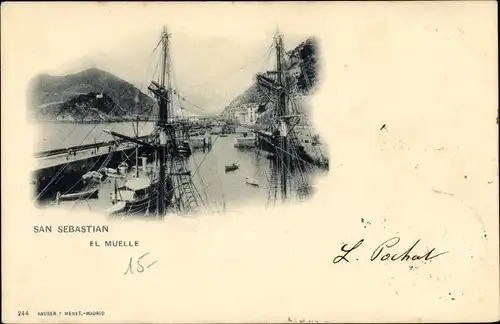 Ak Donostia San Sebastian Baskenland, El Muelle