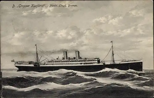 Ak Dampfer Großer Kurfürst, Norddeutscher Lloyd