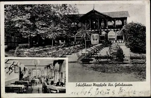 Ak Meerholz Gelnhausen in Hessen, Schießhaus, Innenansicht