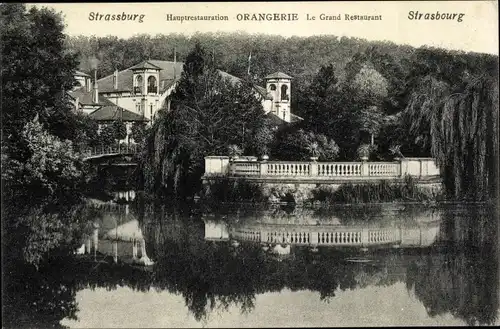 Ak Strasbourg Straßburg Elsass Bas Rhin, Orangerie, Le Grand Restaurant