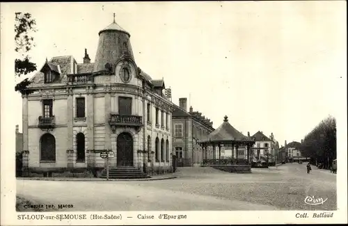 Ak Saint Loup sur Semouse Haute Saône, Caisse d'Epargne