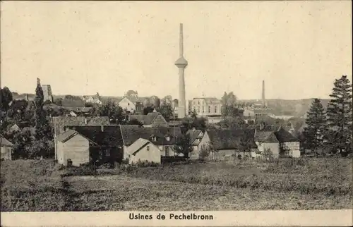 Ak Pechelbronn Elsass Bas Rhin, Panorama, Usines