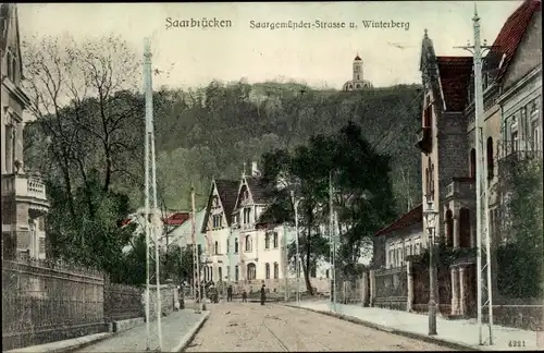 Ak Saarbrücken im Saarland, Saargemünder Straße und Winterberg