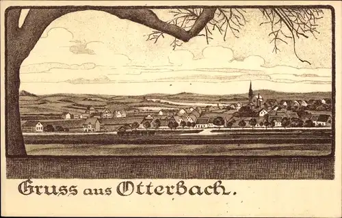 Künstler Ak Otterbach in der Pfalz, Gesamtansicht