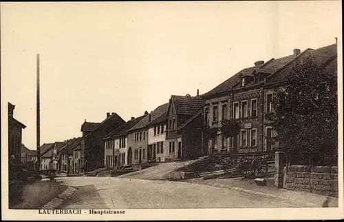 Ak Lauterbach Völklingen im Saarland, Blick in die Hauptstraße