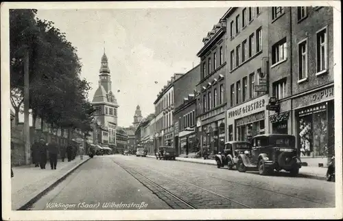 Ak Völklingen im Saarland, Wilhelmstraße, Geschäfte