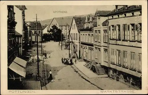 Ak Püttlingen Saarland, Marktstraße, Apotheke