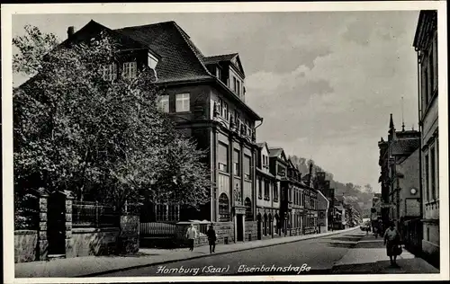 Ak Homburg Saarland, Eisenbahnstraße