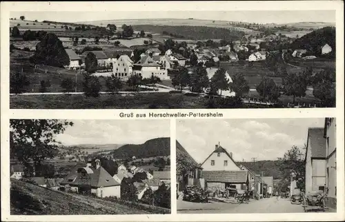 Ak Herschweiler Pettersheim in der Pfalz, Gesamtansicht, Straßenpartie