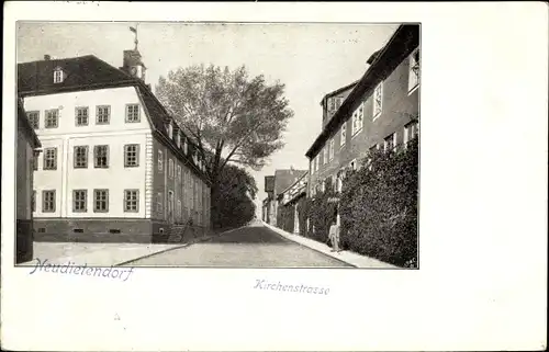 Ak Neudietendorf in Thüringen, Kirchenstraße