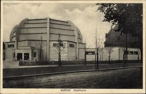 Ak Wanne Herne im Ruhrgebiet, Stadthalle