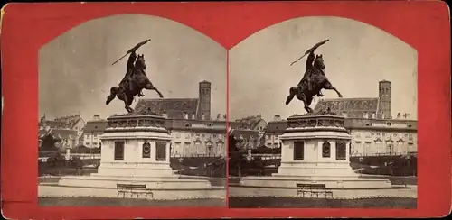 Stereo Foto Wien, Erzherzog Carl Monument, Reiterstandbild, Heldenplatz