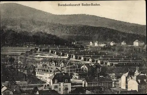 Ak Baden Baden am Schwarzwald, Barackenlazarett