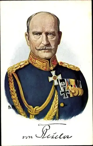 Künstler Ak Hans von Beseler, Generaloberst, Portrait in Uniform