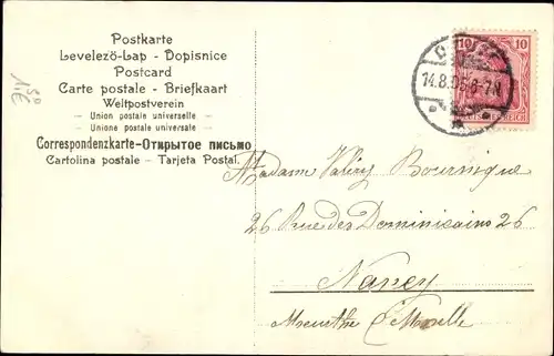 Ak Junge Frau, Taube mit Brief im Schnabel, Blumen