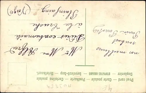 Ak Glückwunsch Neujahr, Händedruck, Vergissmeinnicht, Glocken, Efeu