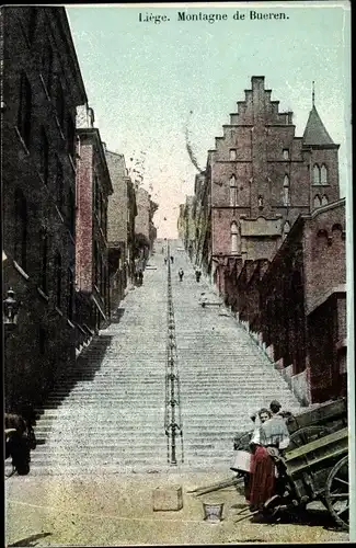Ak Liège Lüttich Wallonien, Montagne de Bueren