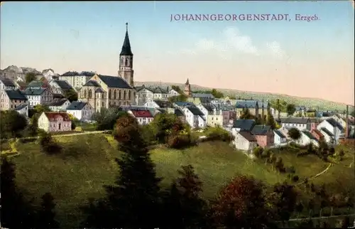 Ak Johanngeorgenstadt im Erzgebirge, Blick auf Kirche