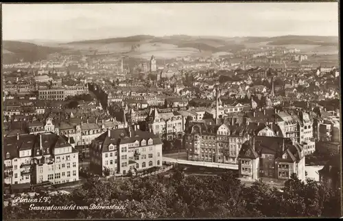 Ak Plauen im Vogtland, Panorama vom Bärenstein