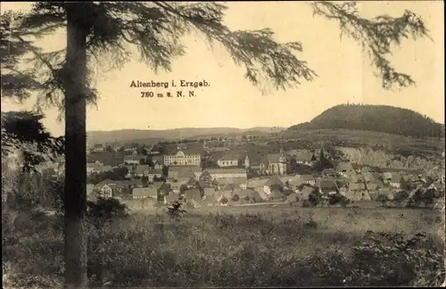 Ak Altenberg im Osterzgebirge, Panorama, Kirche