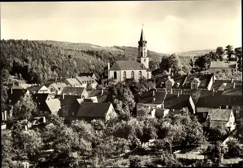 Ak Hartenstein im Erzgebirge Sachsen, Panorama, Kirche