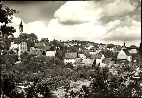 Ak Hartenstein im Erzgebirge Sachsen, Panorama, Kirche