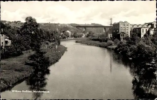 Ak Wilkau Haßlau in Sachsen, Muldenblick, Brücke